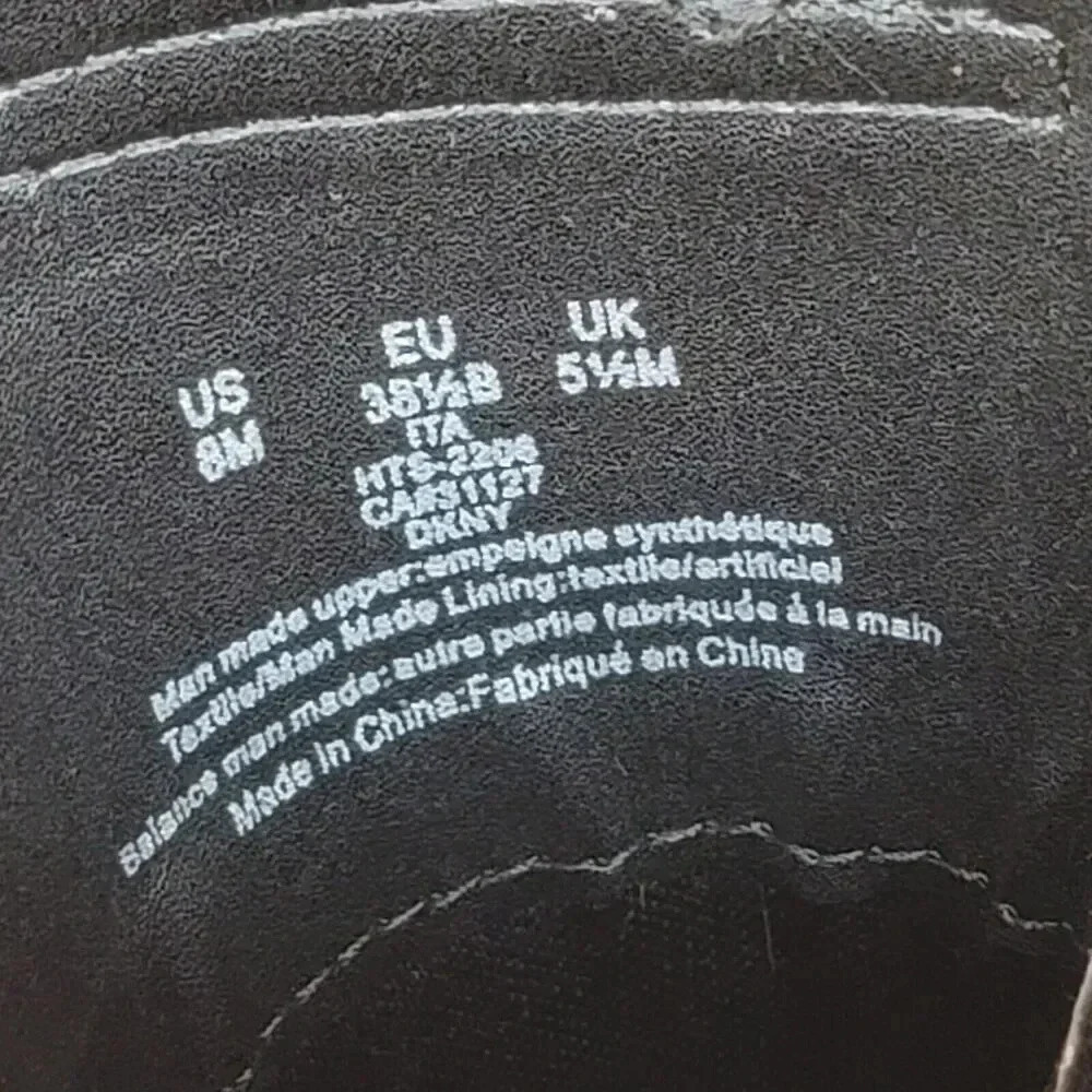 DKNY Ita  Leather Strappy Buckle Ankle Boots Shoes Women's Size 8 - Picture 9 of 13